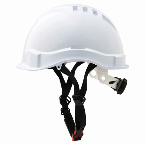 PRO AIRBORNE HEAD PROTECTION VENTED RATCHET HARNESS 6 POINT WHITE